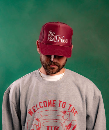 Embroidered Logo Trucker Maroon