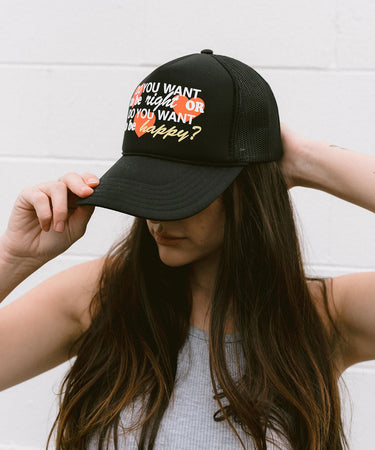 Do You Want To Be Right Trucker Black