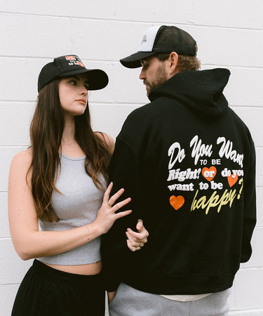 Do You Want To Be Right Hoodie Black