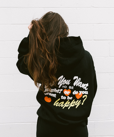 Do You Want To Be Right Hoodie Black
